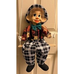 Vintage Monarch Collection Hanging Clown Puppet Marionette porcelain